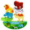 Gra Zręcznościowa Balansujące Zwierzęta Drewniane 13El LEAN Toys
