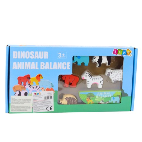 Gra Zręcznościowa Balansujące Zwierzęta Drewniane 13El LEAN Toys Gra Zręcznościowa Balansujące Zwierzęta Drewniane 13El LEAN Toys