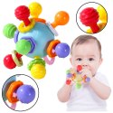 Gryzak Zabawka Sensoryczna Z Grzechotką Dla Niemowląt Kolorowa LEAN TOYS