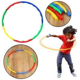Hula Hop Z Wypustkami Do Ćwiczeń Zabawy Składane Kolorowe 8el LEAN TOYS