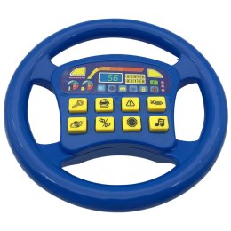 Interaktywna Kierownica Samochodowa Dźwięki Niebieska LEAN TOYS