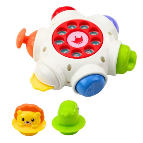 Interaktywna Zabawka Dla Malucha UFO Z Lwem i Krokodylem LEAN TOYS Interaktywna Zabawka Dla Malucha UFO Z Lwem i Krokodylem LEAN TOYS