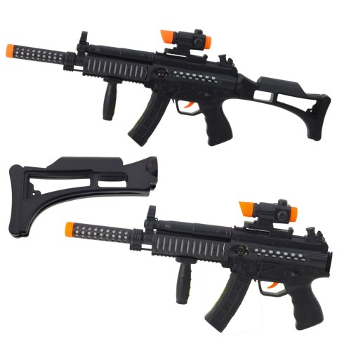 Karabin Maszynowy Zabawkowy Światła Dźwięki Czarny 62cm LEAN Toys Karabin Maszynowy Zabawkowy Światła Dźwięki Czarny 62cm LEAN Toys