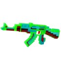 Karabin Pikselowy Broń Światła Dźwięki Niebieski 39cm LEAN Toys