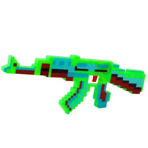 Karabin Pikselowy Broń Światła Dźwięki Niebieski 39cm LEAN Toys Karabin Pikselowy Broń Światła Dźwięki Niebieski 39cm LEAN Toys