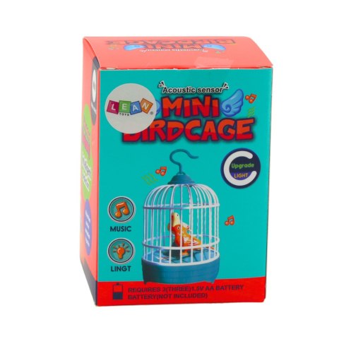 Klatka Z Ptaszkami Na Baterie Światła Dźwięki Pomarańczowa LEAN TOYS Klatka Z Ptaszkami Na Baterie Światła Dźwięki Pomarańczowa LEAN TOYS