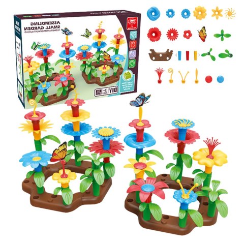 Klocki Konstrukcyjne Ogród Kwiatowy DIY 148 Elementów LEAN Toys Klocki Konstrukcyjne Ogród Kwiatowy DIY 148 Elementów LEAN Toys