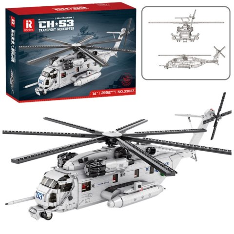 Klocki Konstrukcyjne Śmigłowiec Transportowy Helikopter 2192el LEAN Toys Klocki Konstrukcyjne Śmigłowiec Transportowy Helikopter 2192el LEAN Toys