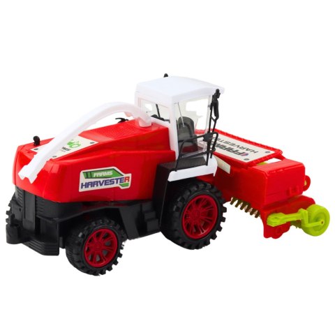 Kombajn Rolniczy Farmerski Z Hederem Napęd Czerwony LEAN Toys Kombajn Rolniczy Farmerski Z Hederem Napęd Czerwony LEAN Toys