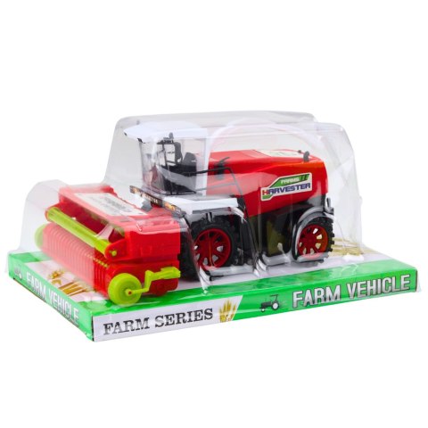 Kombajn Rolniczy Farmerski Z Hederem Napęd Czerwony LEAN Toys Kombajn Rolniczy Farmerski Z Hederem Napęd Czerwony LEAN Toys