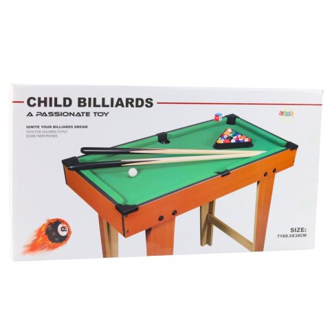 Mini Stół Do Bilarda Drewniany Bile Kije Trójkąt Kreda LEAN Toys Mini Stół Do Bilarda Drewniany Bile Kije Trójkąt Kreda LEAN Toys
