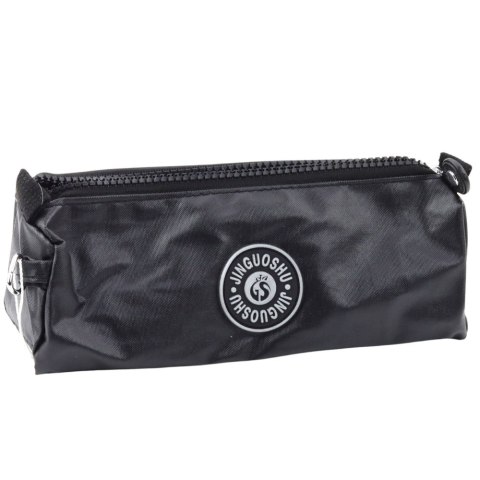 Piórnik Szkolny Organizer Jednokomorowy Czarny 21,5cm LEAN Piórnik Szkolny Organizer Jednokomorowy Czarny 21,5cm LEAN