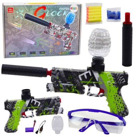 Pistolet Na Kulki Żelowe Wodne Strzałki Piankowe 2w1 LEAN Toys Pistolet Na Kulki Żelowe Wodne Strzałki Piankowe 2w1 LEAN Toys