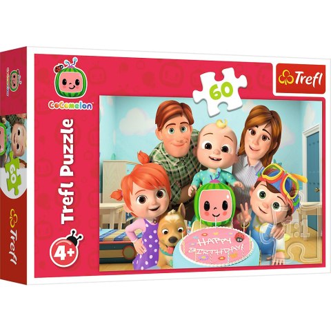 Puzzle 60 el. Cocomelon, Wspaniały dzień Trefl 17391 Trefl Puzzle