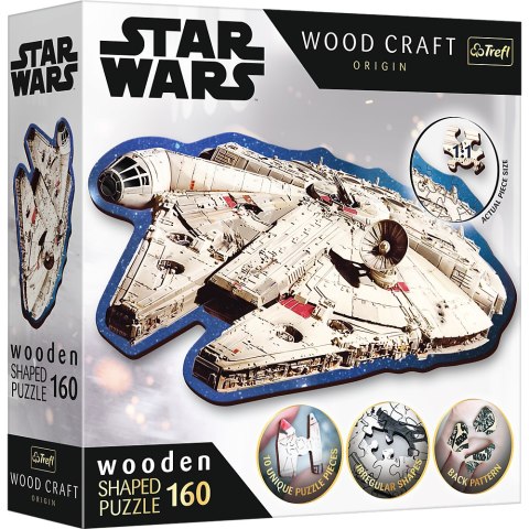 Puzzle drewniane Star Wars 160 el. Sokół Millennium Trefl 20189 Trefl Puzzle Puzzle drewniane Star Wars 160 el. Sokół Millennium Trefl 20189 Trefl Puzzle