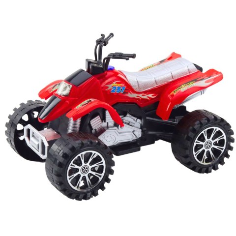 Quad Terenowy Z Napędem Bieżnikowane Koła Czerwony LEAN Toys Quad Terenowy Z Napędem Bieżnikowane Koła Czerwony LEAN Toys