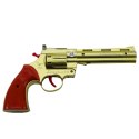 Rewolwer Na Kapiszony Pistolet Rekwizyt Dźwięk Strzału Złoty LEAN TOYS