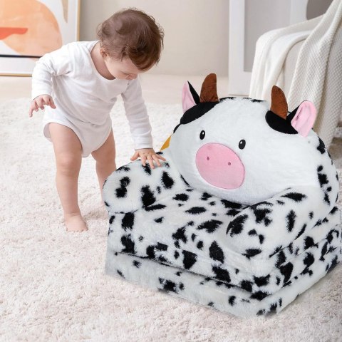 Rozkładany Fotel Dla Dziecka Krowa 3 Poziomowy Biało Czarny 50x50cm LEAN Toys Rozkładany Fotel Dla Dziecka Krowa 3 Poziomowy Biało Czarny 50x50cm LEAN Toys