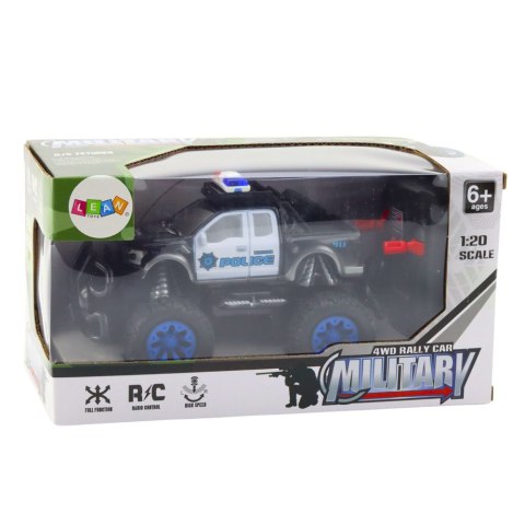 Samochód Policyjny Terenowy Zdalnie Sterowany RC 1:20 LEAN Toys Samochód Policyjny Terenowy Zdalnie Sterowany RC 1:20 LEAN Toys
