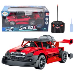 Samochód Zdalnie Sterowany RC 1:20 Światła Efekt Dymny Czerwony LEAN Toys