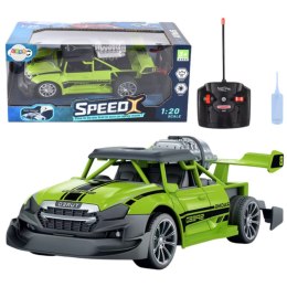 Samochód Zdalnie Sterowany RC 1:20 Światła Efekt Dymny Zielony LEAN Toys