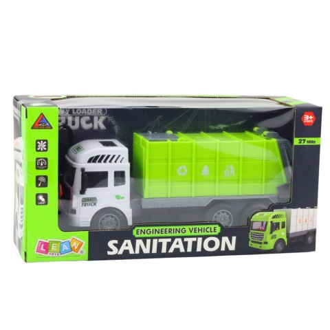 Śmieciarka RC Zdalnie Sterowana Światła Zielona 1:24 LEAN Toys Śmieciarka RC Zdalnie Sterowana Światła Zielona 1:24 LEAN Toys