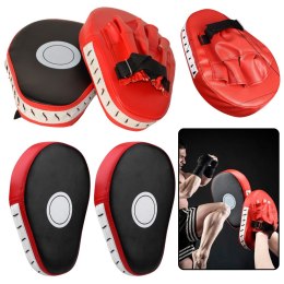 Tarcza Treningowa Rękawica Pad Kick Boxing Łapa Trenera Czerwona LEAN