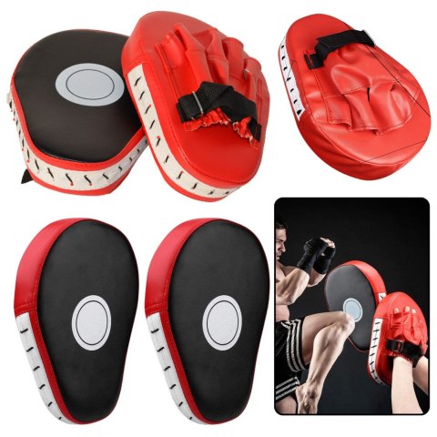 Tarcza Treningowa Rękawica Pad Kick Boxing Łapa Trenera Czerwona LEAN Tarcza Treningowa Rękawica Pad Kick Boxing Łapa Trenera Czerwona LEAN