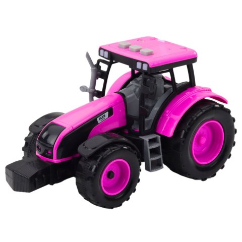 Traktor Farmerski Rolniczy Na Baterie Światła Dźwięki Różowy LEAN Toys Traktor Farmerski Rolniczy Na Baterie Światła Dźwięki Różowy LEAN Toys
