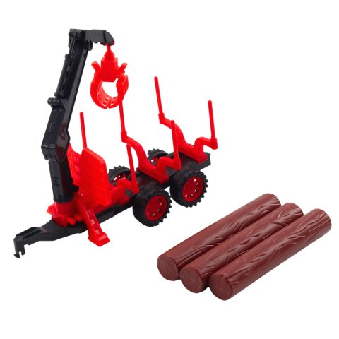 Traktor Rolniczy Z Przyczepą HDS Do Transportu Drewna Bale LEAN Toys Traktor Rolniczy Z Przyczepą HDS Do Transportu Drewna Bale LEAN Toys