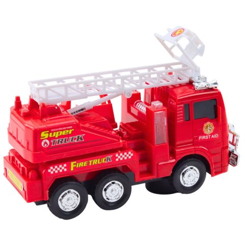 Wóz Strażacki Straż Pożarna Drabina Ruchoma Światła Dźwięki LEAN Toys Wóz Strażacki Straż Pożarna Drabina Ruchoma Światła Dźwięki LEAN Toys