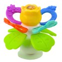 Zabawka Sensoryczna Dla Malucha Kwiatek Obrotowy Z Gryzakami i Przyssawką LEAN Toys