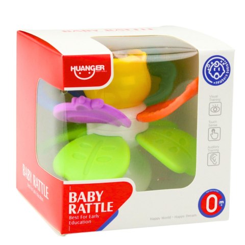 Zabawka Sensoryczna Dla Malucha Kwiatek Obrotowy Z Gryzakami i Przyssawką LEAN Toys Zabawka Sensoryczna Dla Malucha Kwiatek Obrotowy Z Gryzakami i Przyssawką LEAN Toys