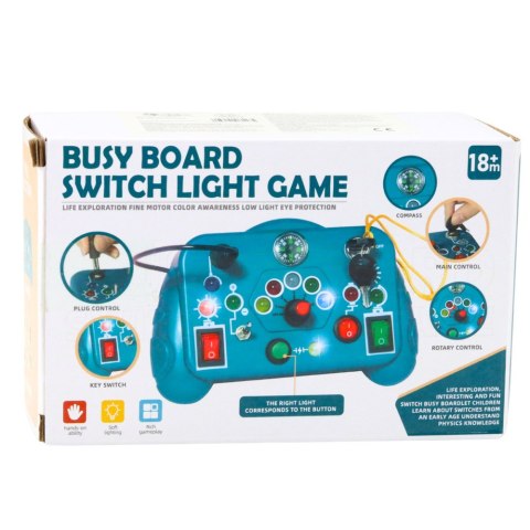 Zabawka Sensoryczna Interaktywna Pad 13 Aktywności Niebieski LEAN Toys Zabawka Sensoryczna Interaktywna Pad 13 Aktywności Niebieski LEAN Toys