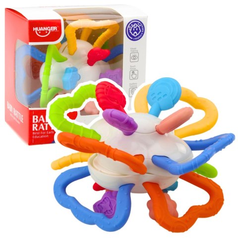 Zabawka Sensoryczna Obrotowa Dla Niemowląt Gryzak Kolorowa LEAN Toys