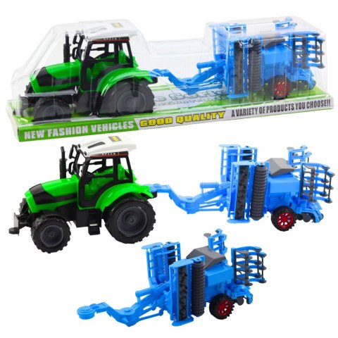 Zestaw Duży Traktor Rolniczy Brona Talerzowa Ruchoma LEAN Toys Zestaw Duży Traktor Rolniczy Brona Talerzowa Ruchoma LEAN Toys