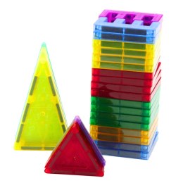 Zestaw Klocki Magnetyczne W Walizce Kolorowe 57 El LEAN Toys