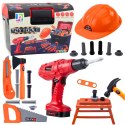Zestaw Majsterkowicza Skrzynka Z Narzędziami Wiertarka Na Baterie 55el LEAN Toys