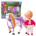 Zestaw Mini Laleczka Z Koniem Strój Jeździecki Siodło LEAN Toys