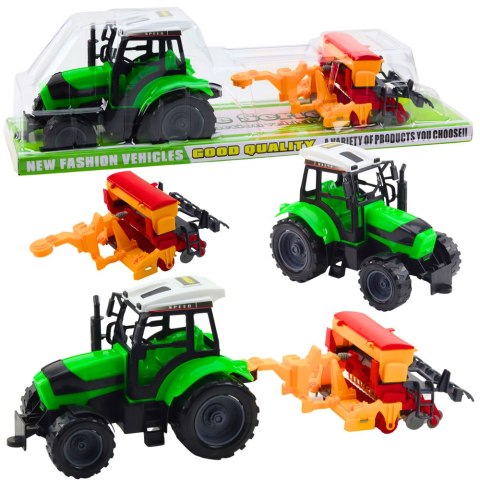 Zestaw Traktor Ciągnik Rolniczy z Siewnikiem Maszyna Rolnicza LEAN Toys Zestaw Traktor Ciągnik Rolniczy z Siewnikiem Maszyna Rolnicza LEAN Toys