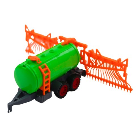 Zestaw Traktor Rolniczy Farmerski Cysterna Zgrabiarka LEAN Toys Zestaw Traktor Rolniczy Farmerski Cysterna Zgrabiarka LEAN Toys