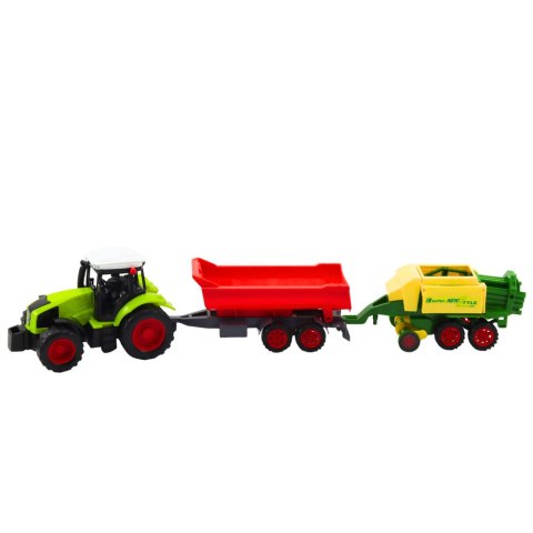 Zestaw Traktor Rolniczy Przyczepa Prasa Maszyna Rolnicza LEAN Toys Zestaw Traktor Rolniczy Przyczepa Prasa Maszyna Rolnicza LEAN Toys