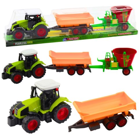 Zestaw Traktor Rolniczy Przyczepa Wywrotka Wóz Paszowy LEAN Toys Zestaw Traktor Rolniczy Przyczepa Wywrotka Wóz Paszowy LEAN Toys