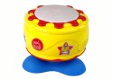 Duży Interaktywny Bębenek Muzyczny Światełka 19 cm LEAN Toys