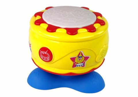 Duży Interaktywny Bębenek Muzyczny Światełka 19 cm LEAN Toys Duży Interaktywny Bębenek Muzyczny Światełka 19 cm LEAN Toys