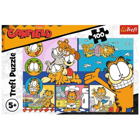 Puzzle - 100 - Leniwy Garfield Trefl 16521 Trefl Puzzle Puzzle - 100 - Leniwy Garfield Trefl 16521 Trefl Puzzle