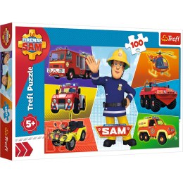 Puzzle - 100 - Pojazdy Strażaka Sama - Prism A and D Fireman Sam 16354 Trefl Puzzle