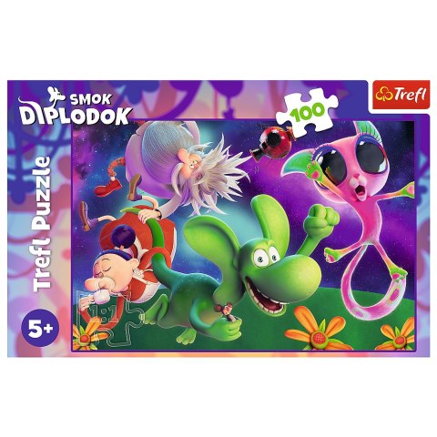 Puzzle - 100 - Smok Diplodok i przyjaciele - Human Film Smok Diplodok 16486 Trefl Puzzle Puzzle - 100 - Smok Diplodok i przyjaciele - Human Film Smok Diplodok 16486 Trefl Puzzle