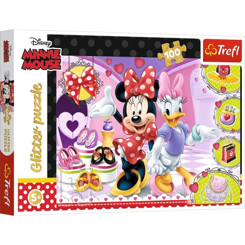 Puzzle 100 el. Minnie i błyskotki Trefl 14820 Trefl Puzzle Puzzle 100 el. Minnie i błyskotki Trefl 14820 Trefl Puzzle