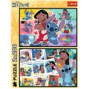 Puzzle - 2x200 - Wesołe życie Stitcha - Disney Lilo and Stitch 13334 Trefl Puzzle